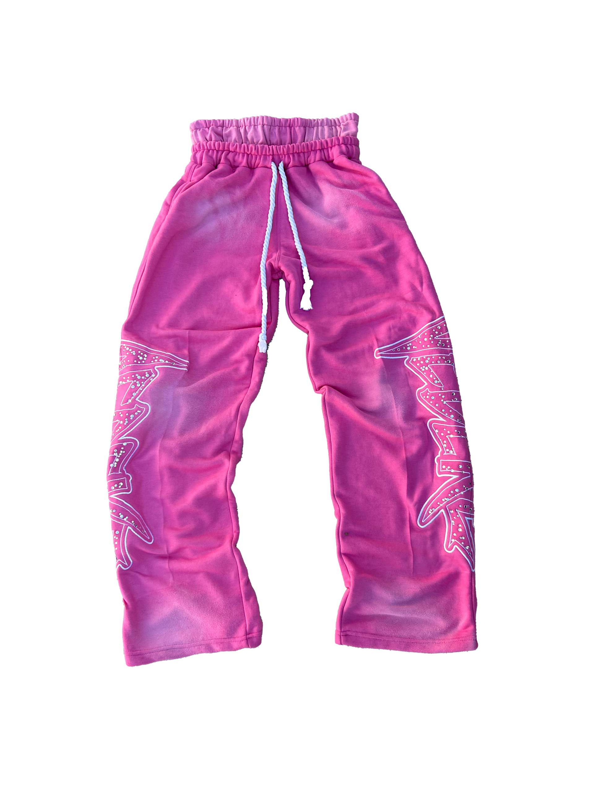 VEDERE PINK DOUBLE WAISTED SWEATS