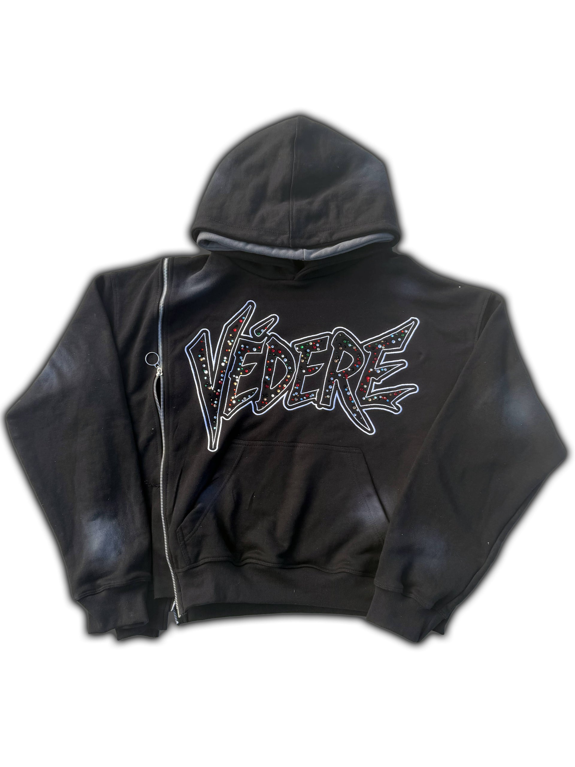 VEDERE BLACK SIDE ZIP PULLOVER