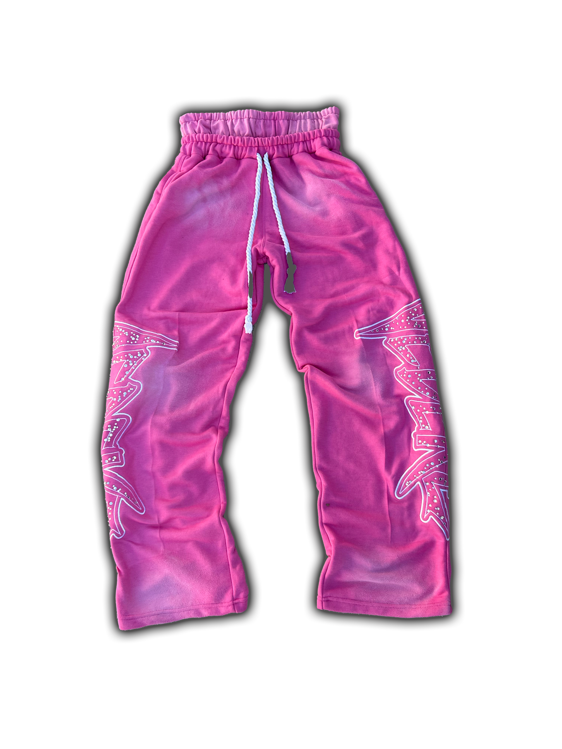 VEDERE PINK DOUBLE WAISTED SWEATS